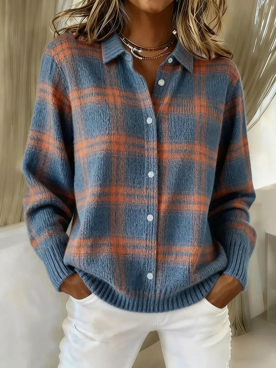 Culture® | Plaid Knit Cardigan