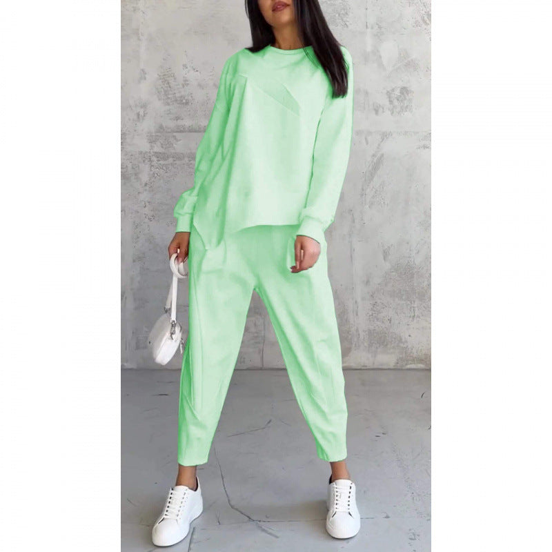 Culture® | Women Long-Sleeve Irregular Sweatshirts & Pants Set