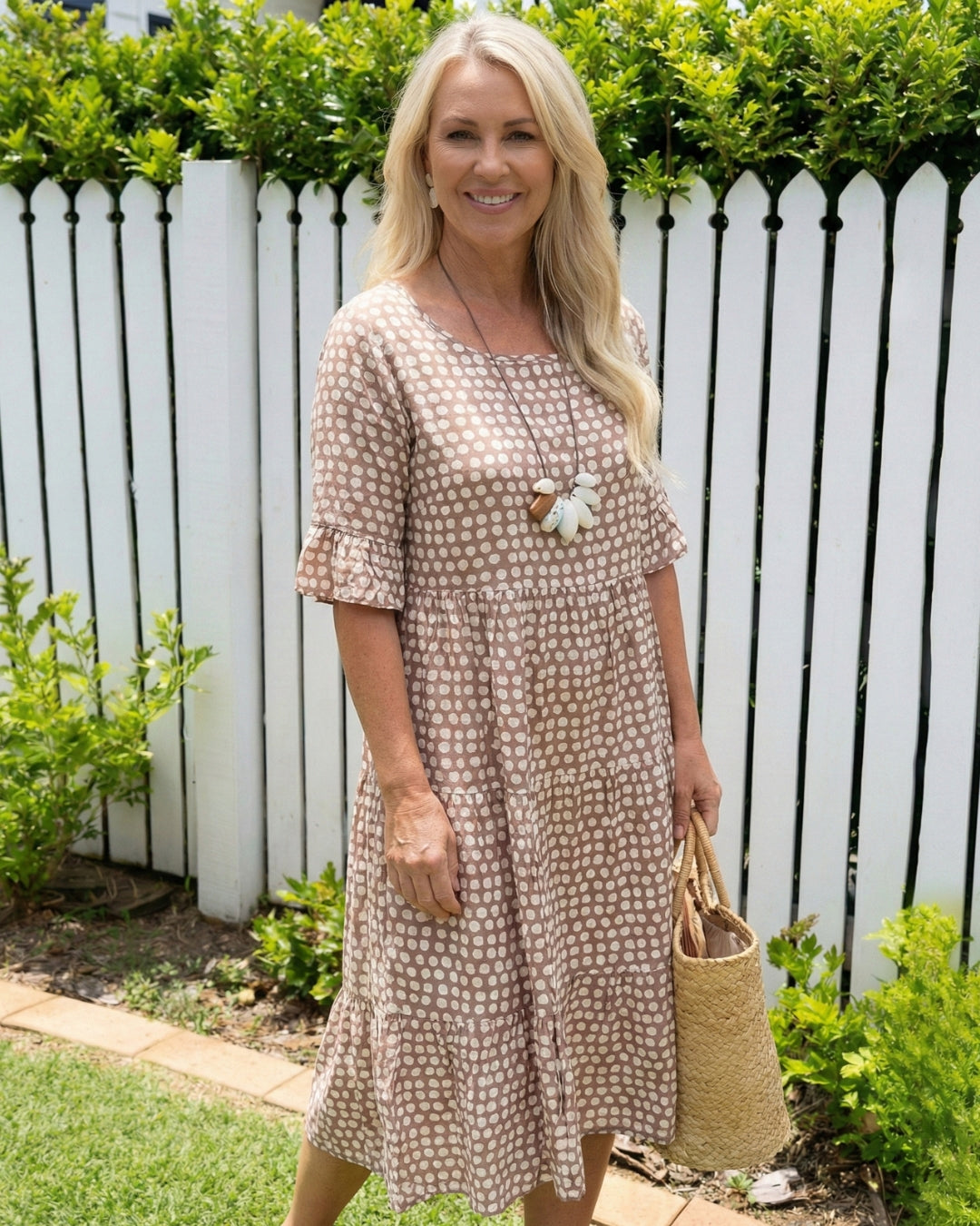 Culture® | Everyday Printed Midi Polka Dot Dress