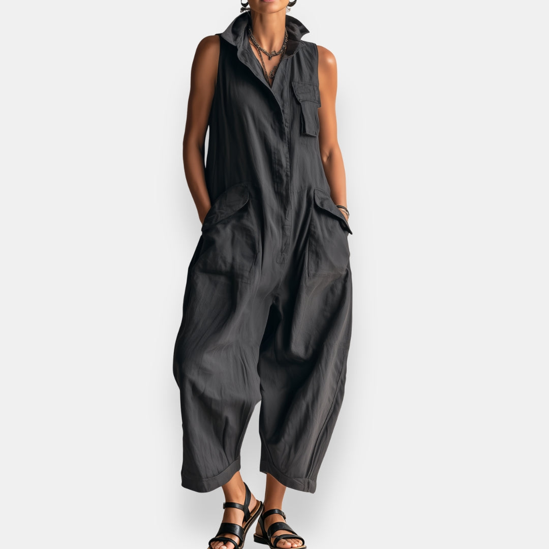 Janice | Cargo Utility Wide-Leg Jumpsuit