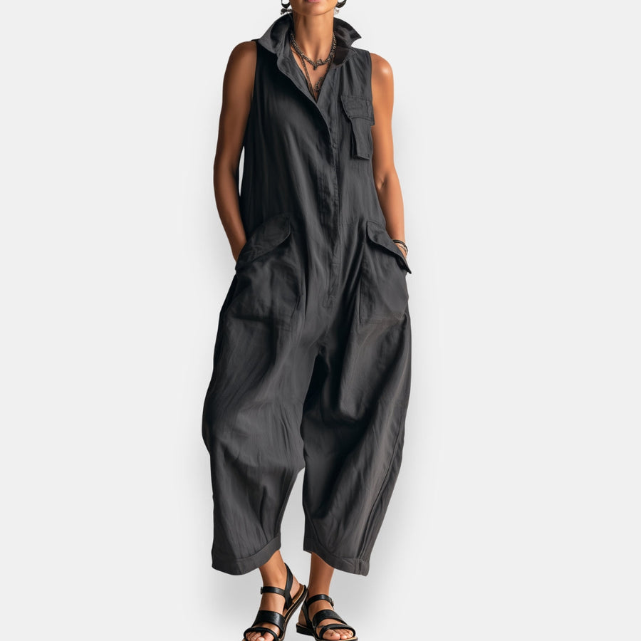 Janice | Cargo Utility Wide-Leg Jumpsuit