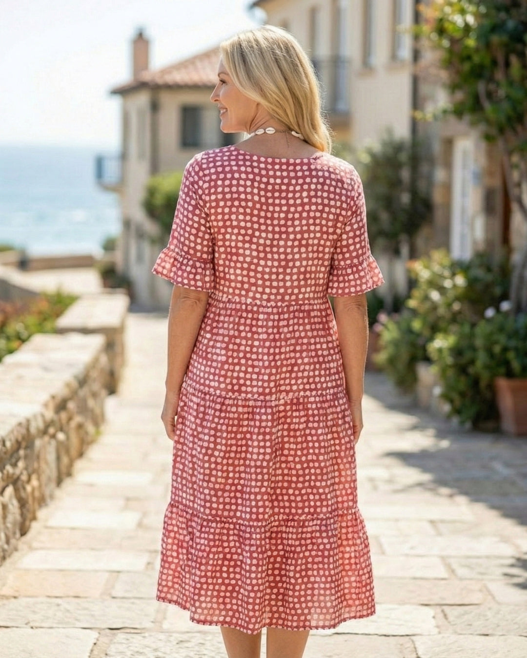 Culture® | Everyday Printed Midi Polka Dot Dress