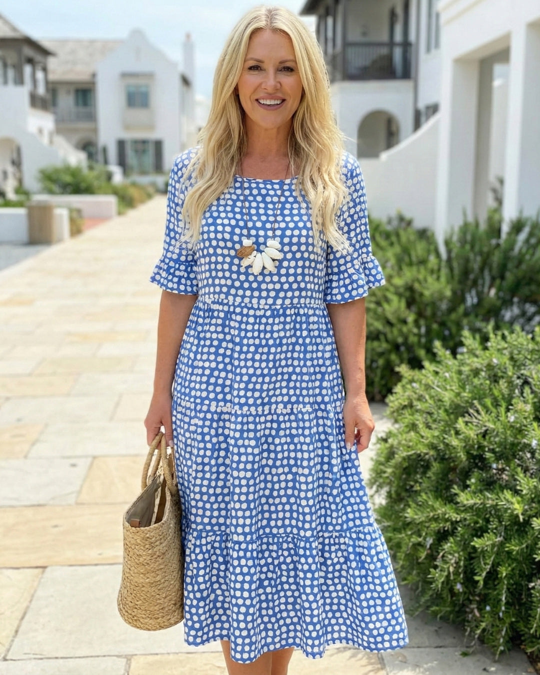 Culture® | Everyday Printed Midi Polka Dot Dress