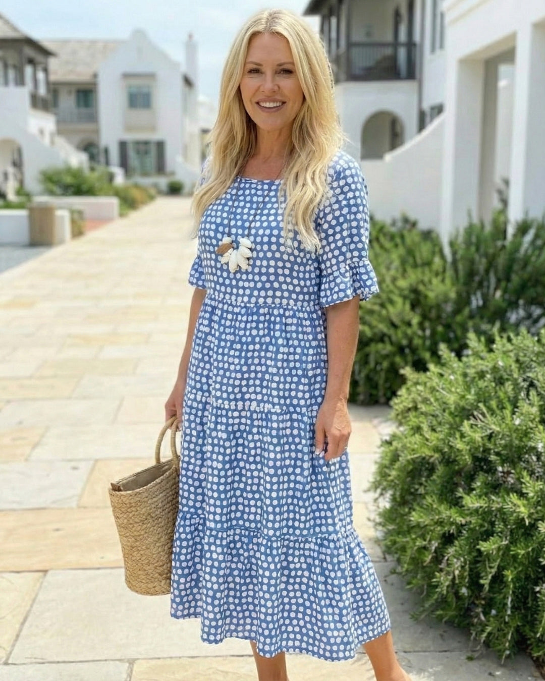 Culture® | Everyday Printed Midi Polka Dot Dress