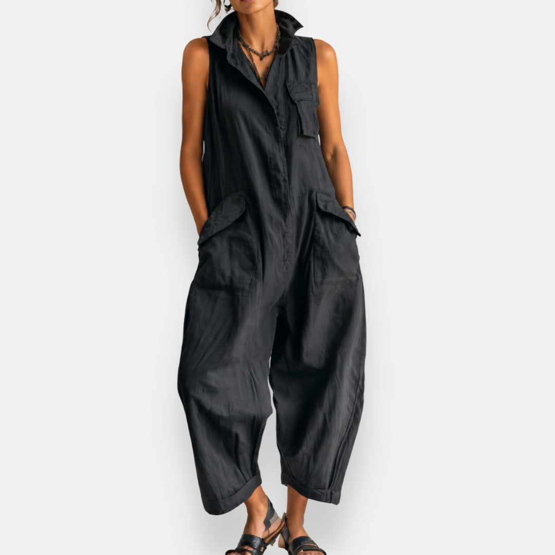 Janice | Cargo Utility Wide-Leg Jumpsuit