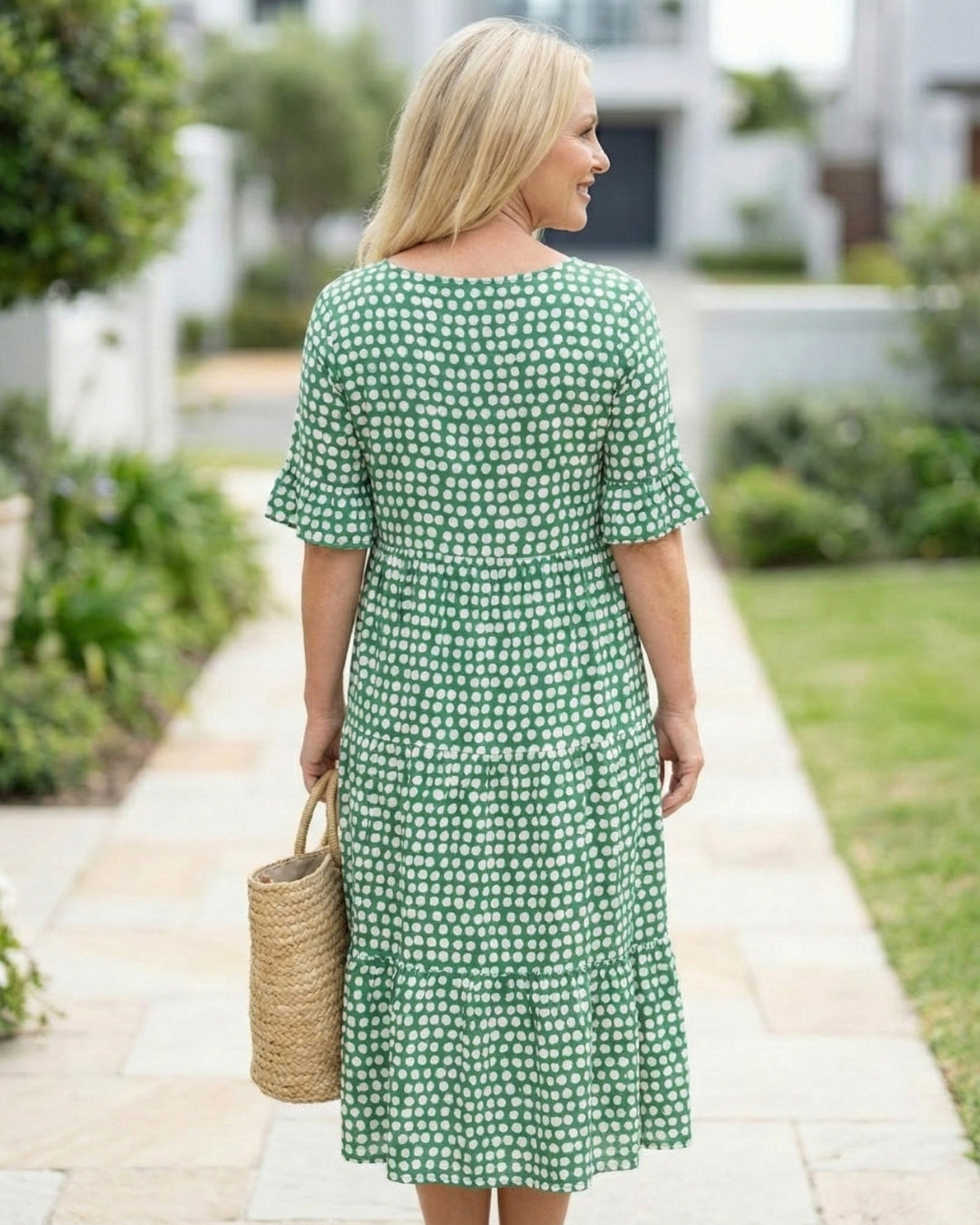 Culture® | Everyday Printed Midi Polka Dot Dress