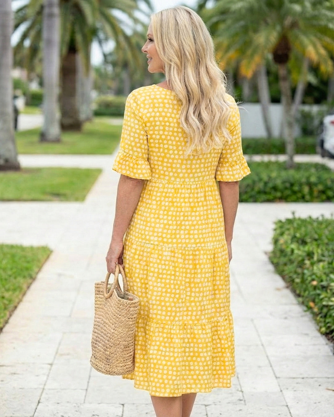 Culture® | Everyday Printed Midi Polka Dot Dress