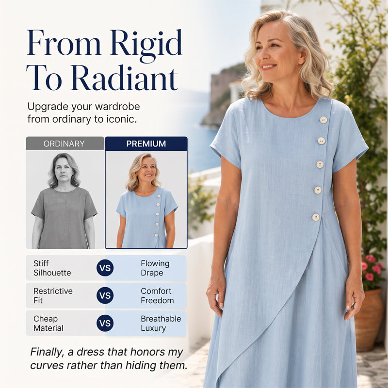 Culture® | Asymmetrical Button Midi Dress