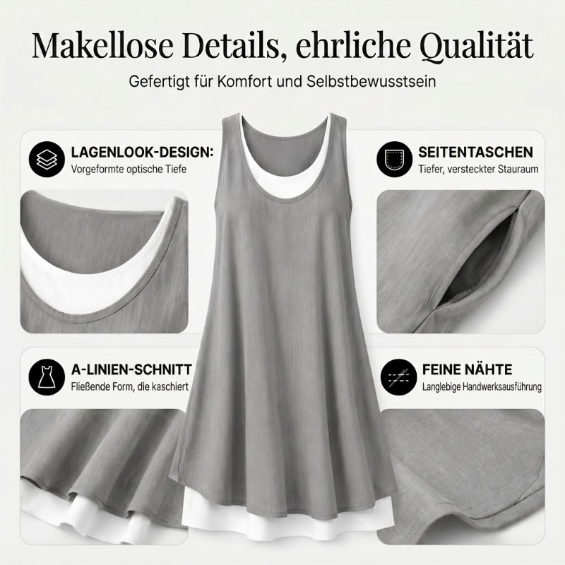 Culture® | Layered Linen-Blend Summer Dress