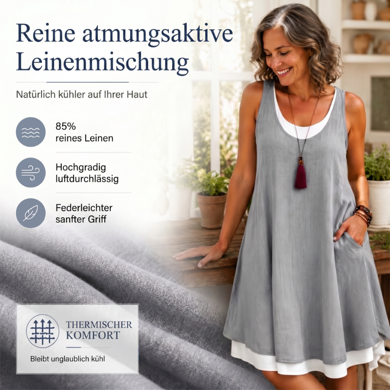 Culture® | Layered Linen-Blend Summer Dress