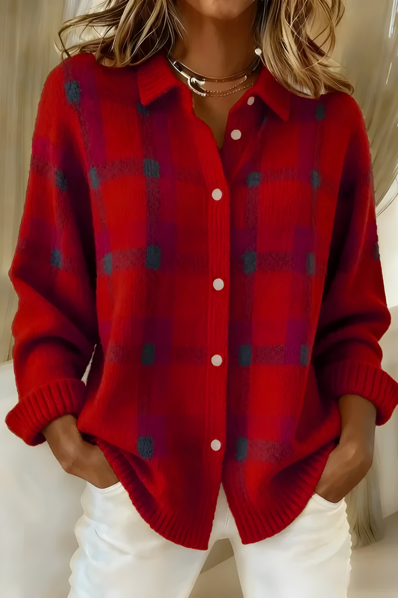 Culture® | Plaid Knit Cardigan