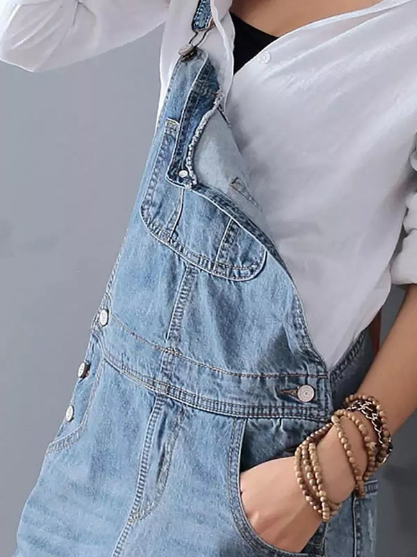 Culture® | Distressed Denim Overall Dress