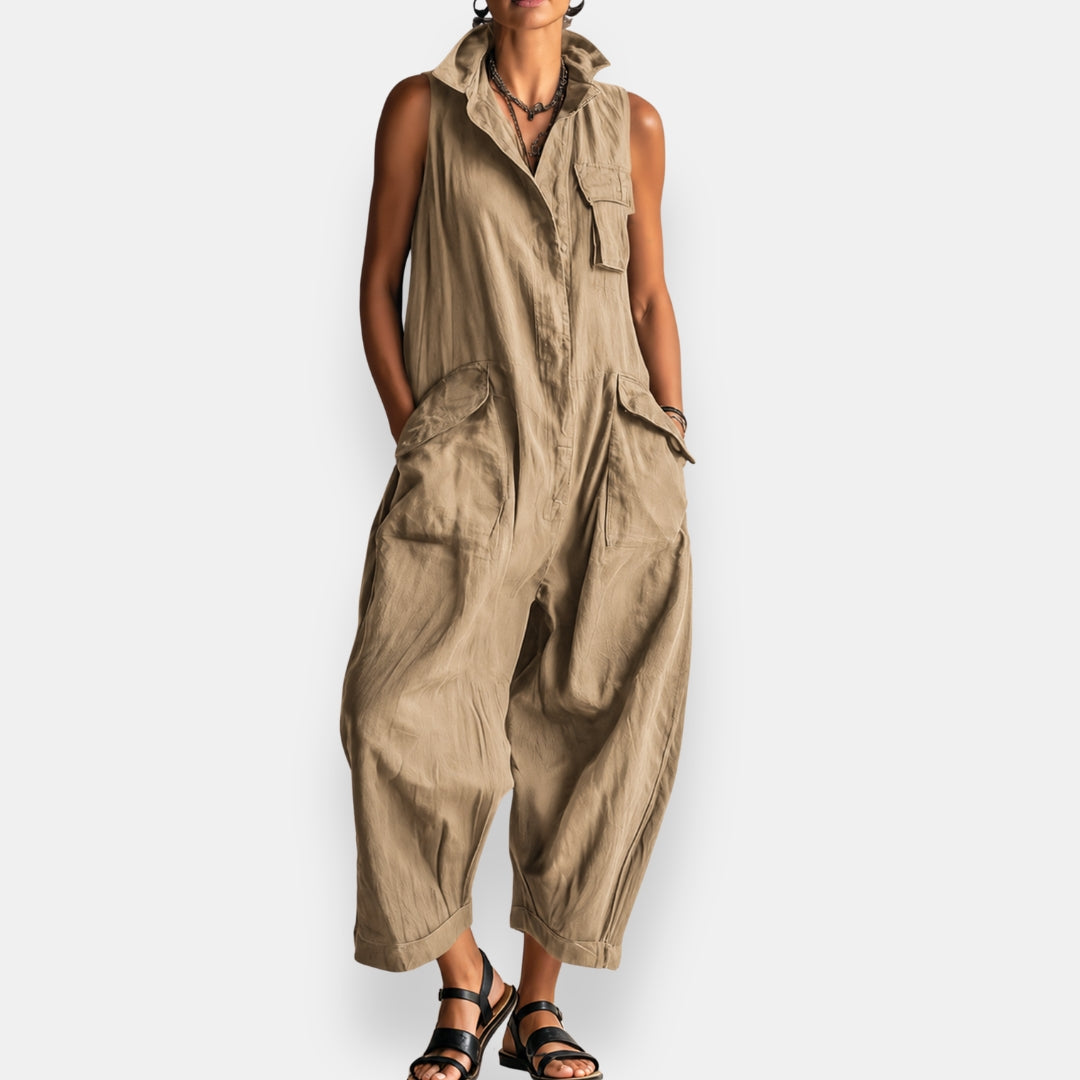 Janice | Cargo Utility Wide-Leg Jumpsuit