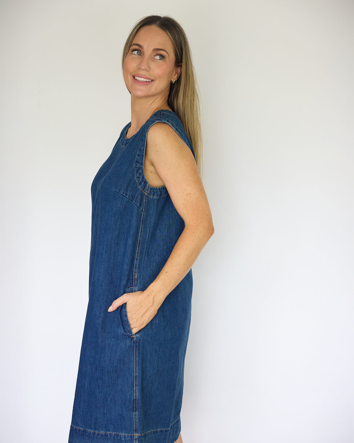 Sonny Denim Dress - Dark Blue