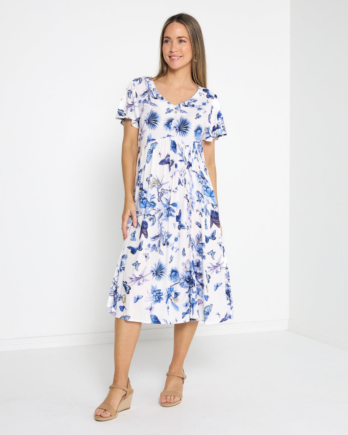 Culture® | Cornwall Dress - Blue Butterfly