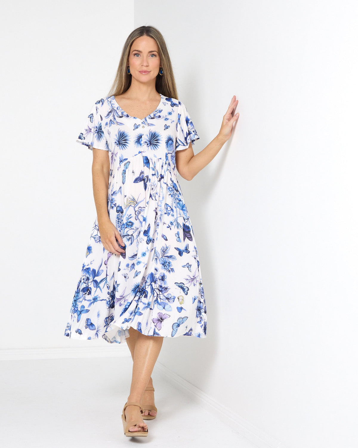 Culture® | Cornwall Dress - Blue Butterfly