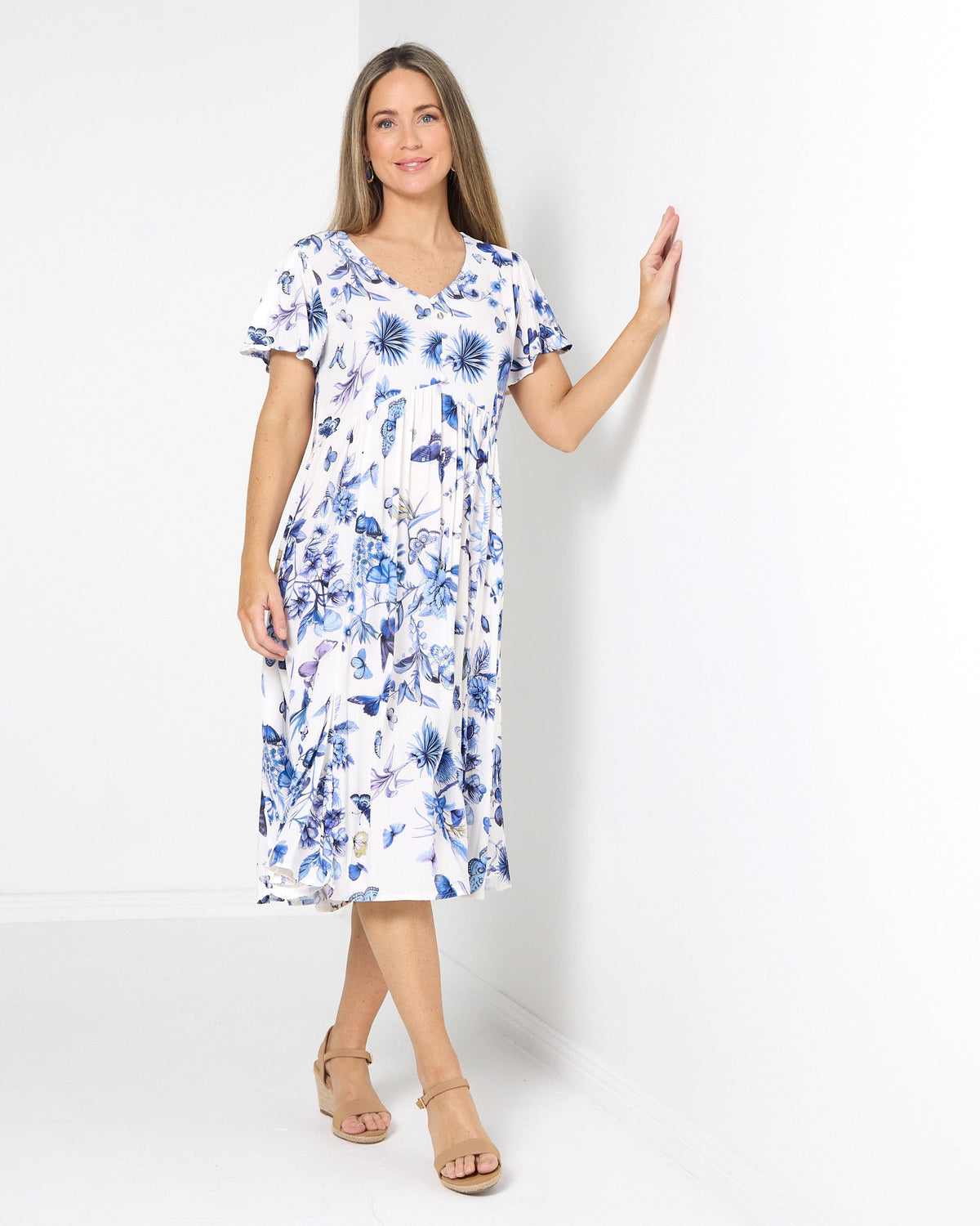 Culture® | Cornwall Dress - Blue Butterfly