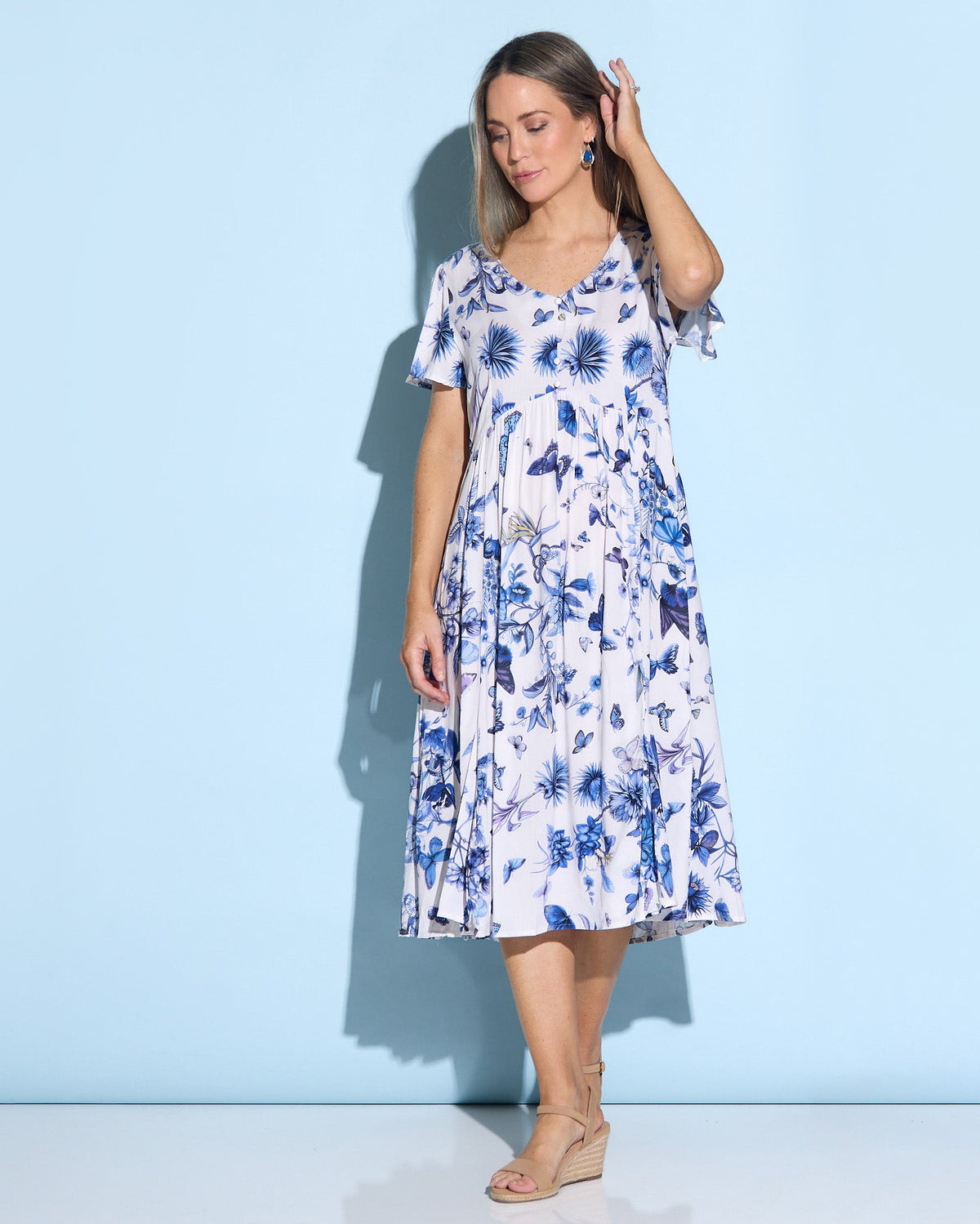Culture® | Cornwall Dress - Blue Butterfly