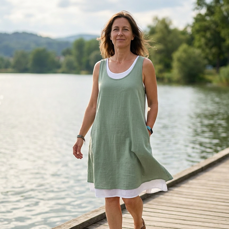 Culture® | Layered Linen-Blend Summer Dress