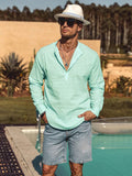 Culture® | Cotton Linen Style Henley Shirt