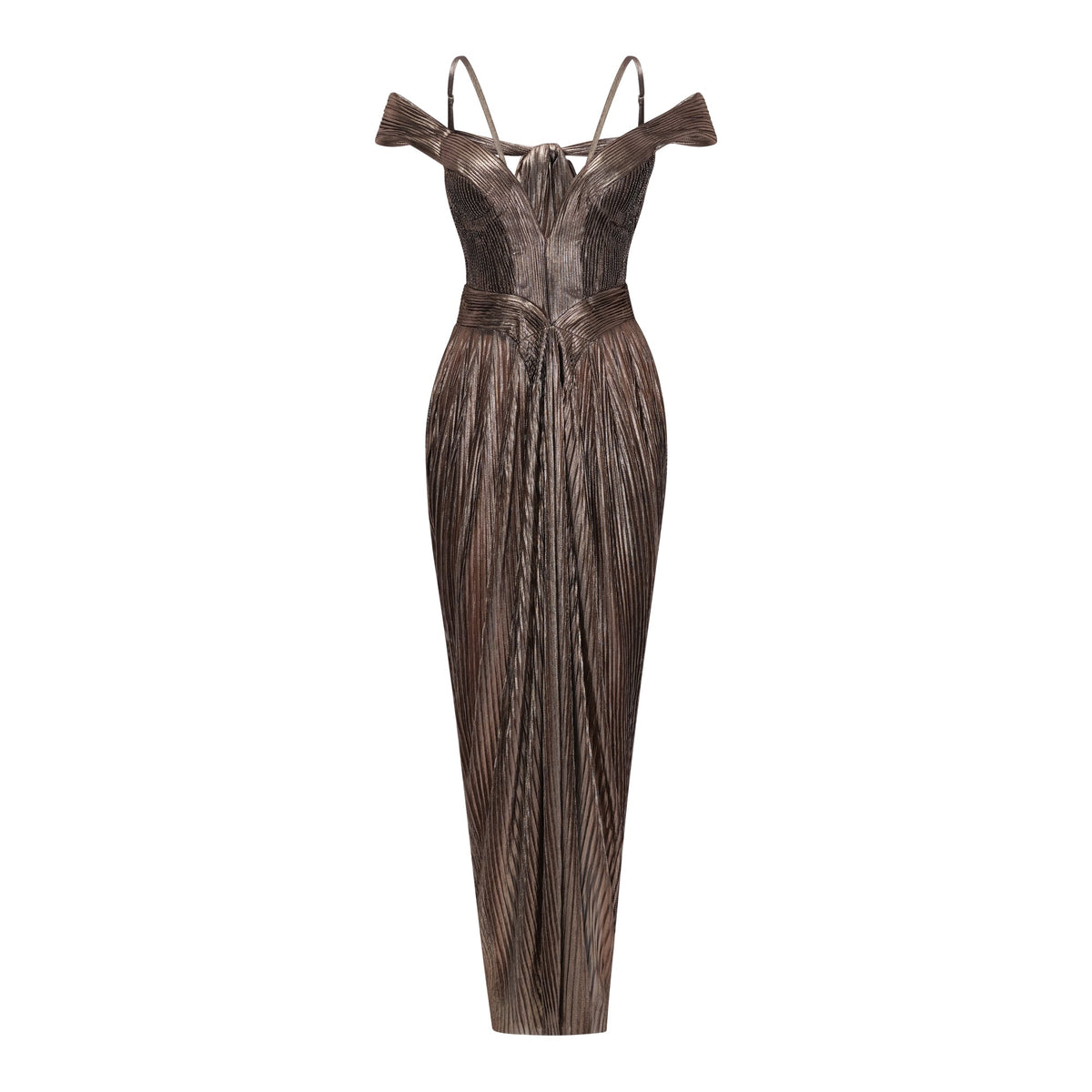 Culture® | Bronze Goddess Satin Maxi Dress