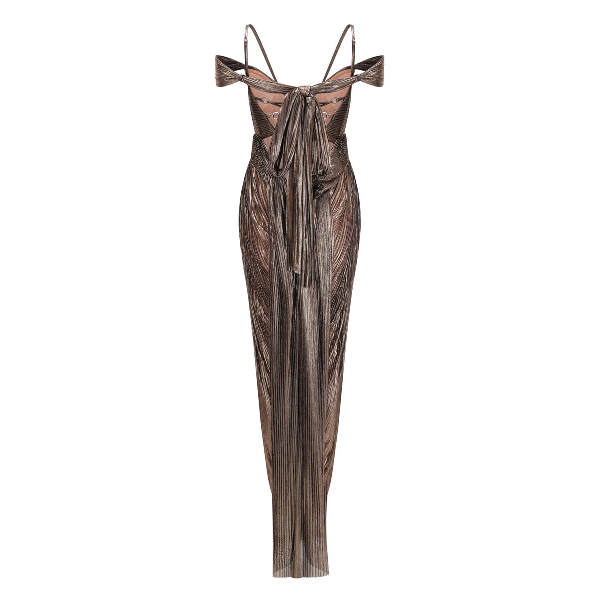 Culture® | Bronze Goddess Satin Maxi Dress