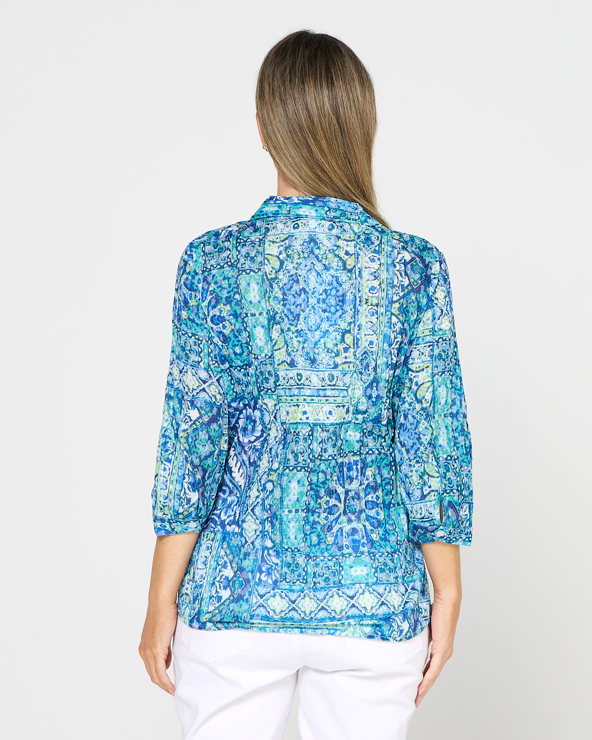Mirella Shirt - Amalfi Mosaic Blouse