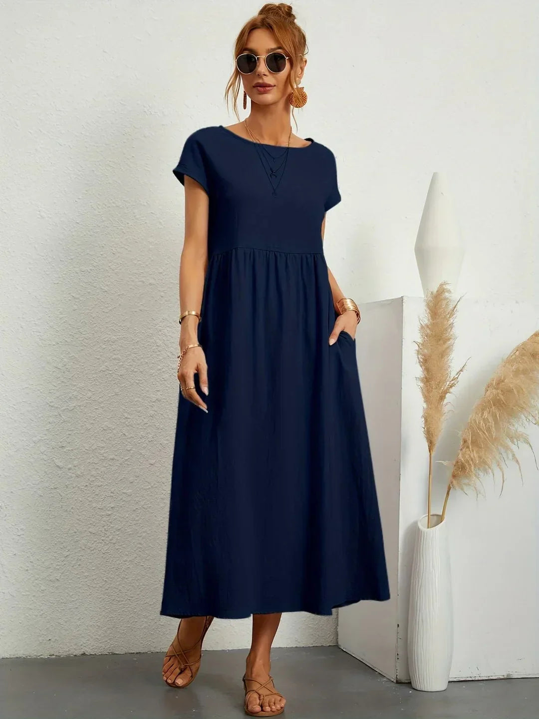 Culture® | Relaxed Cotton Midi Dress