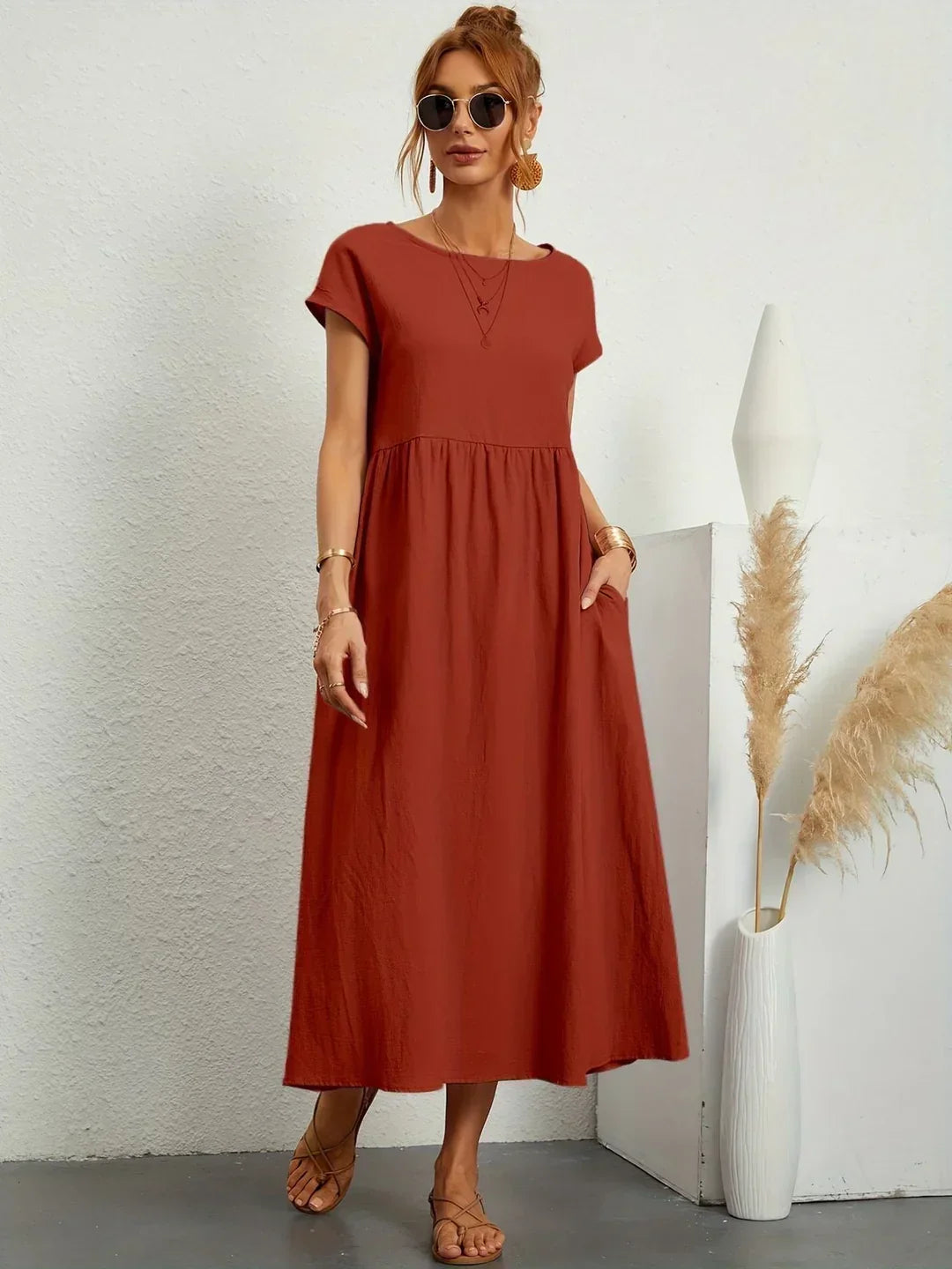 Culture® | Relaxed Cotton Midi Dress