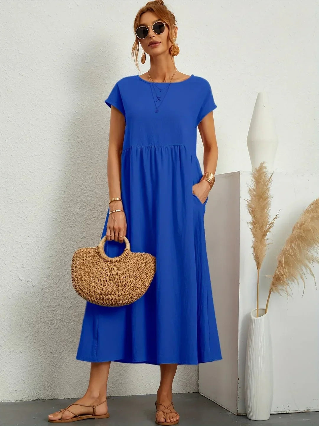 Culture® | Relaxed Cotton Midi Dress