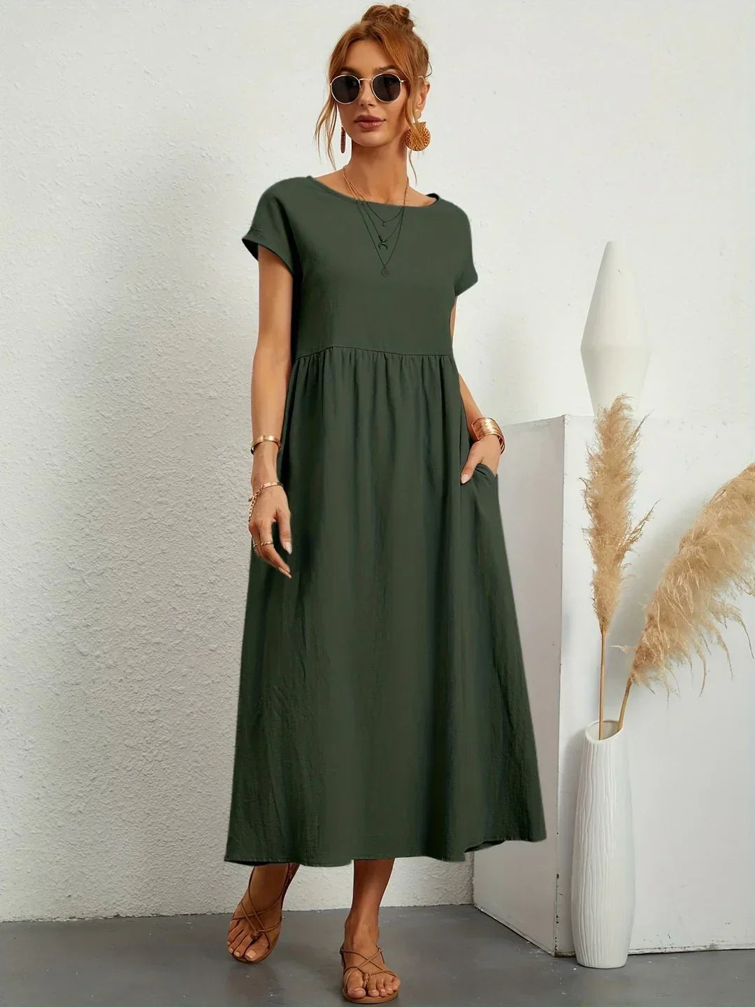 Culture® | Relaxed Cotton Midi Dress