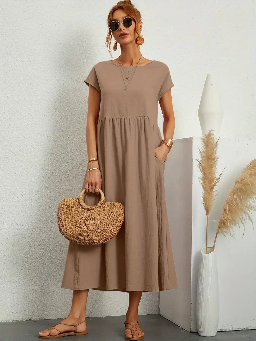 Culture® | Relaxed Cotton Midi Dress