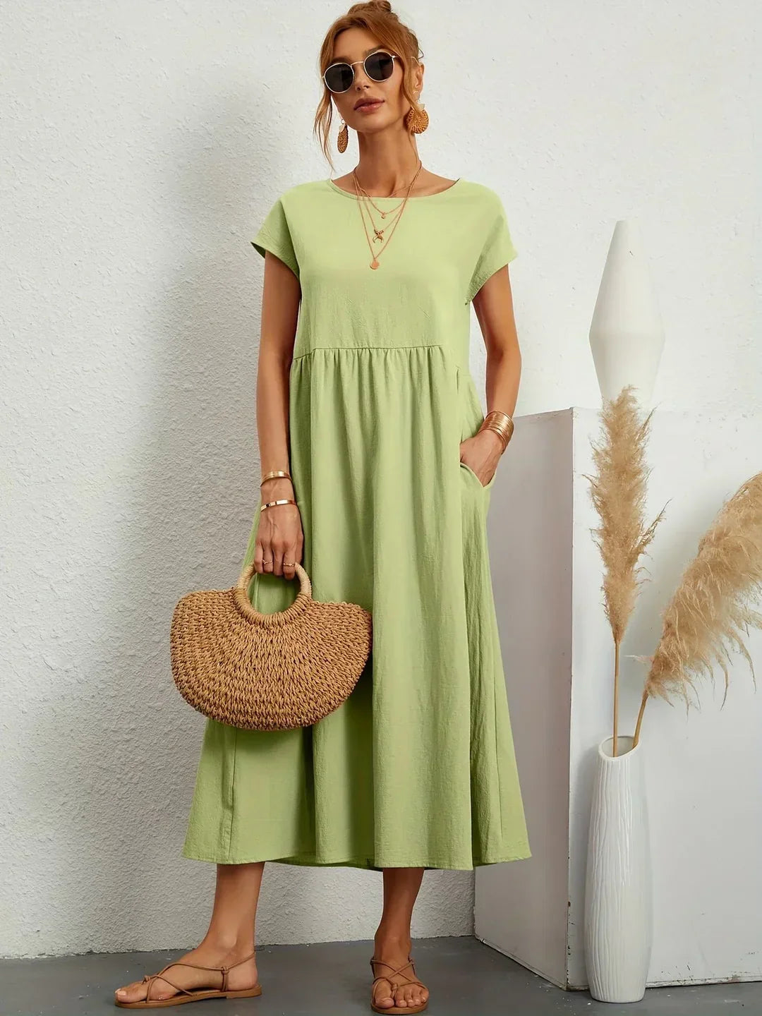 Culture® | Relaxed Cotton Midi Dress