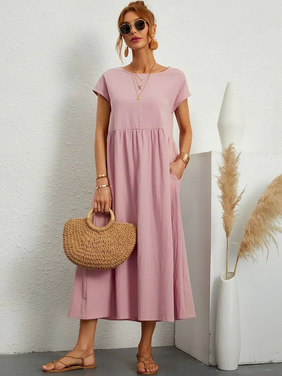 Culture® | Relaxed Cotton Midi Dress