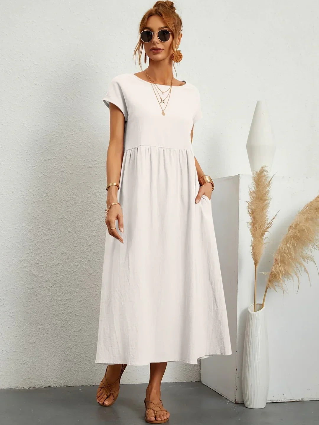 Culture® | Relaxed Cotton Midi Dress