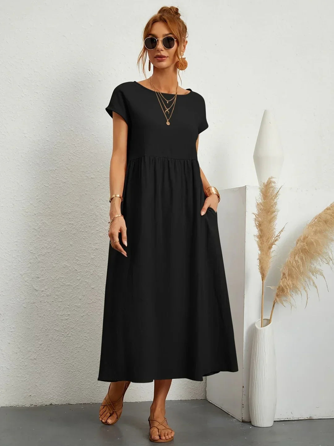 Culture® | Relaxed Cotton Midi Dress