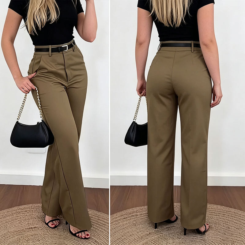 Culture® | Slim-fit High-Waisted Tailored Trousers