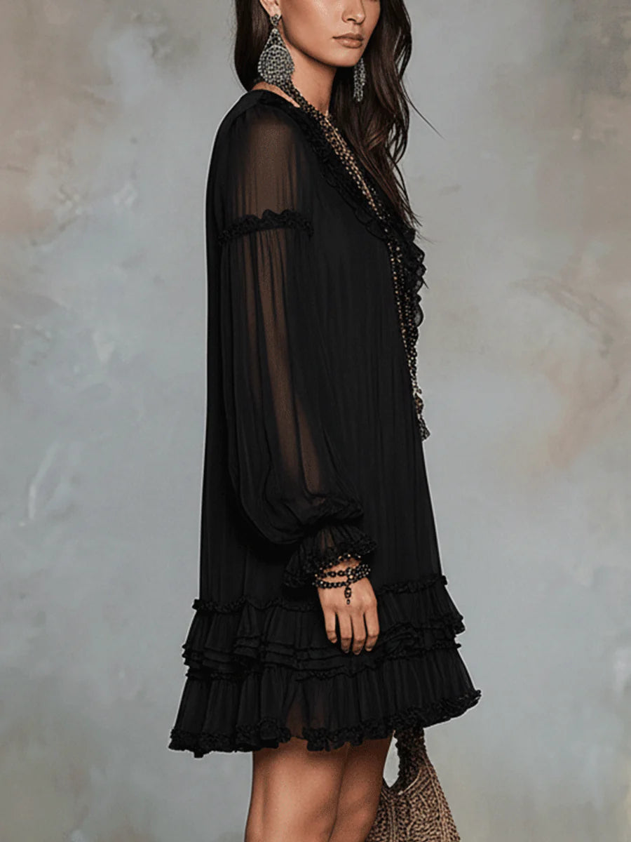 Culture® | Ruffle-Trim A-Line Mini Dress