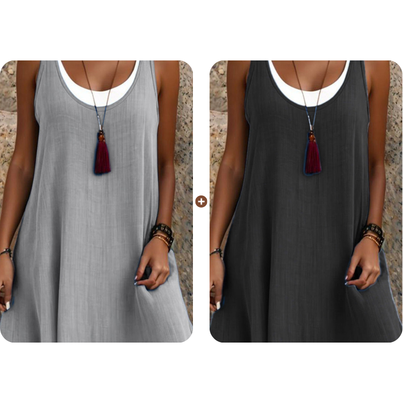 Culture® | Layered Linen-Blend Summer Dress