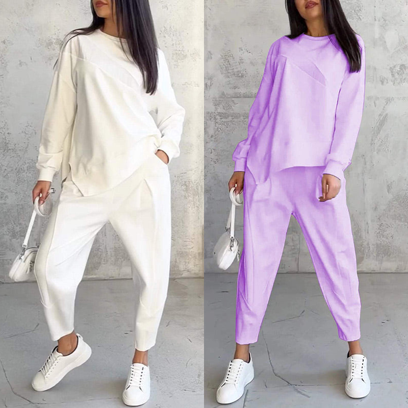 Culture® | Women Long-Sleeve Irregular Sweatshirts & Pants Set