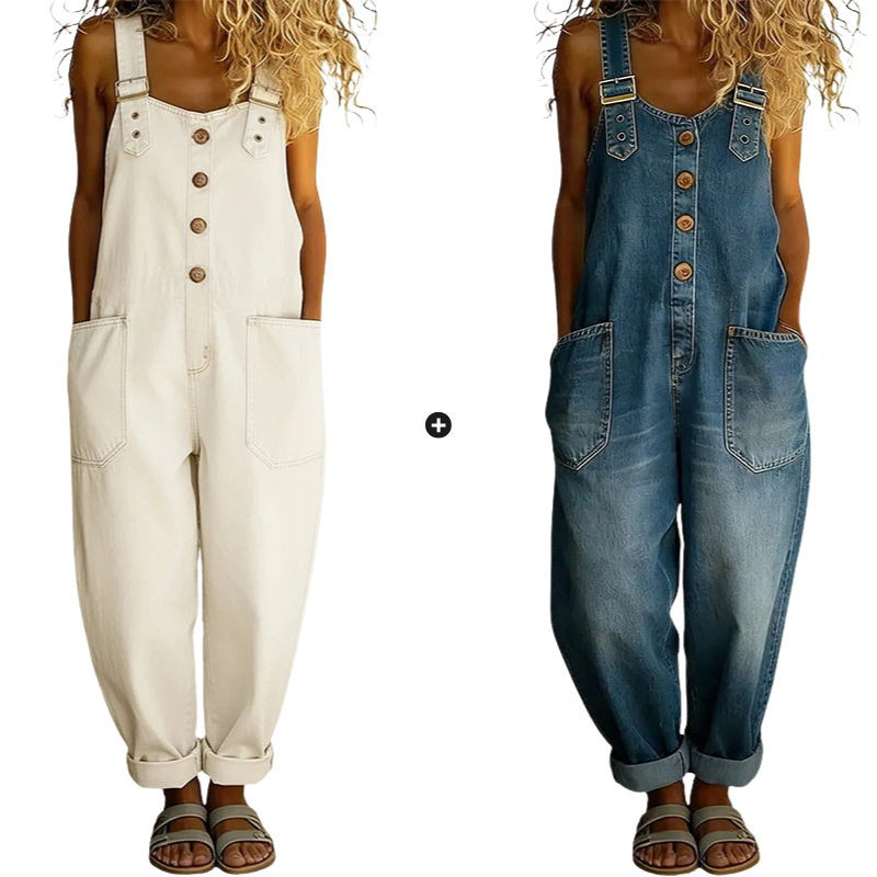 Culture® | Women’s Casual Baggy Denim Overalls with Pockets