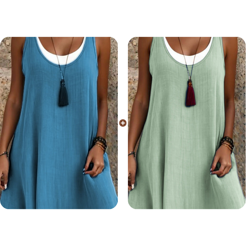 Culture® | Layered Linen-Blend Summer Dress