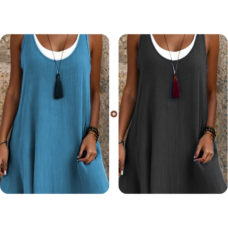 Culture® | Layered Linen-Blend Summer Dress