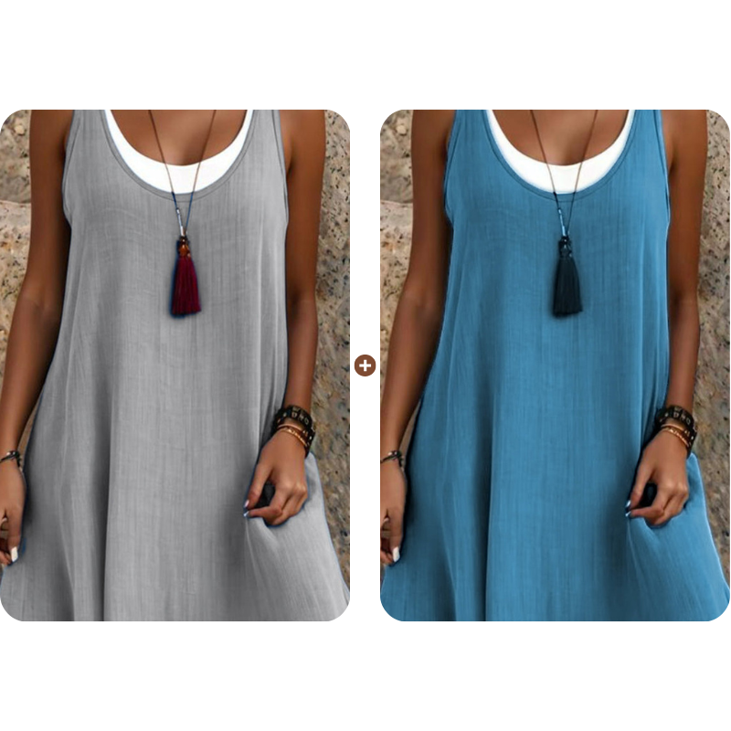 Culture® | Layered Linen-Blend Summer Dress