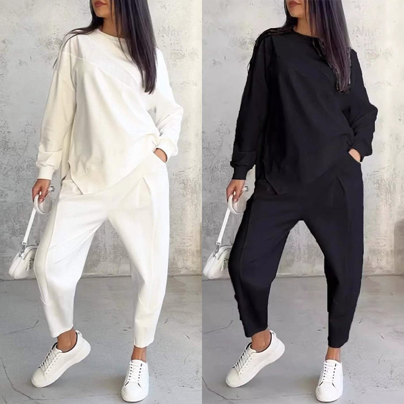 Culture® | Women Long-Sleeve Irregular Sweatshirts & Pants Set