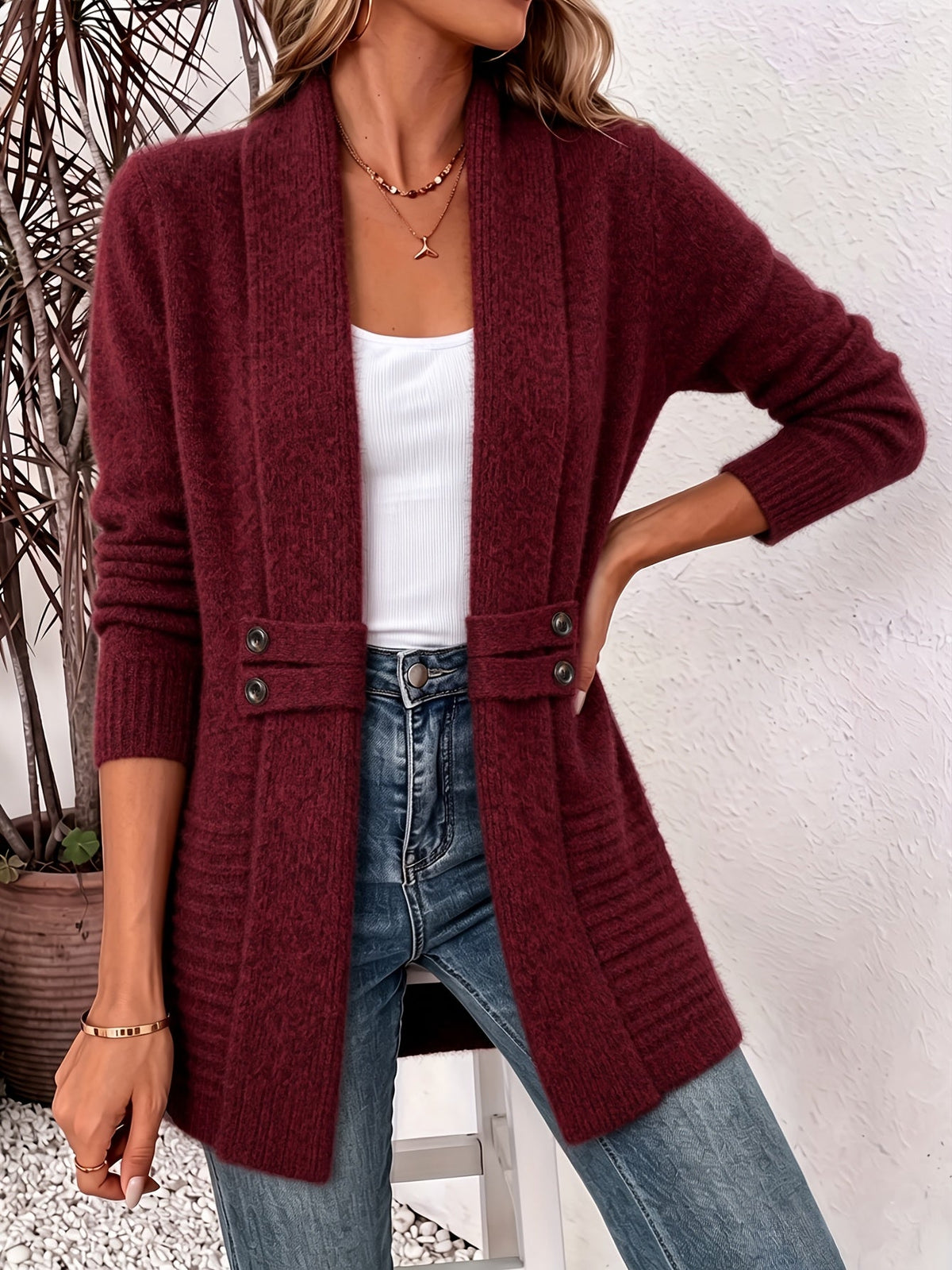 Culture® | Tailored Open-Front Cardigan