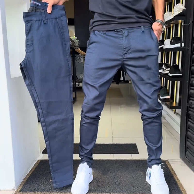 Men’s Slim-Fit Casual Solid Colour Pants