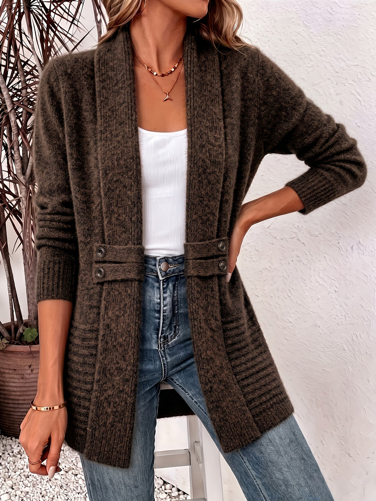 Culture® | Tailored Open-Front Cardigan