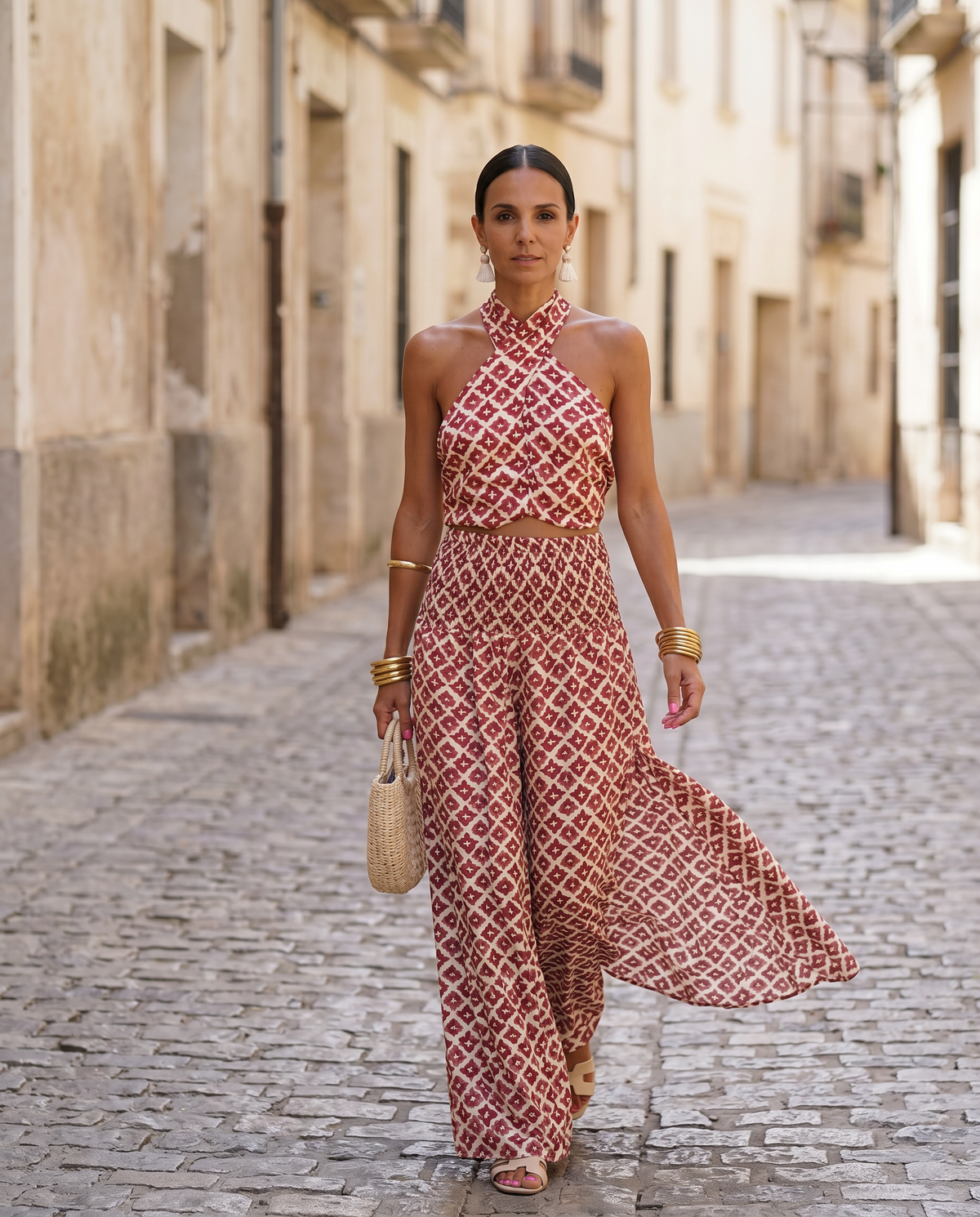 Culture® |  Halter-Neck Two-Piece Skirt Set