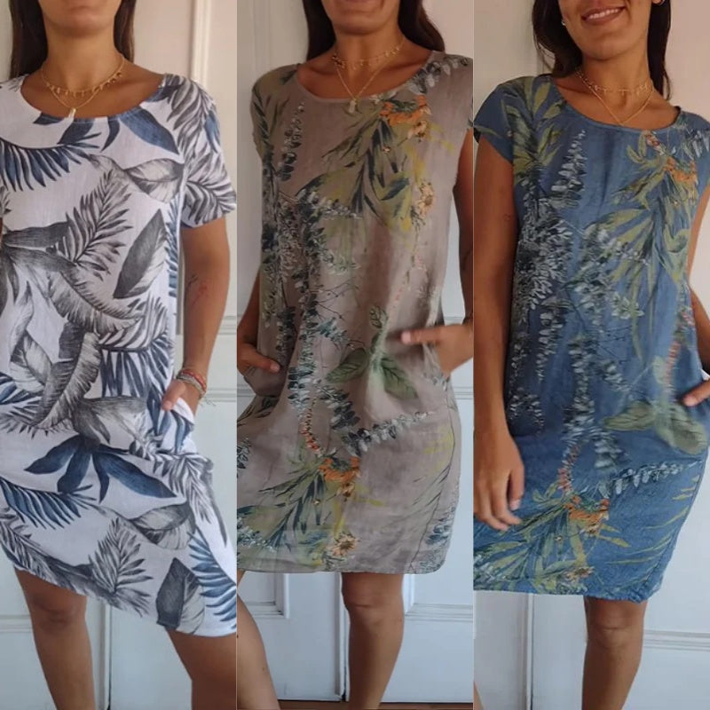 Culture® | Botanical Print Round-Neck Dress